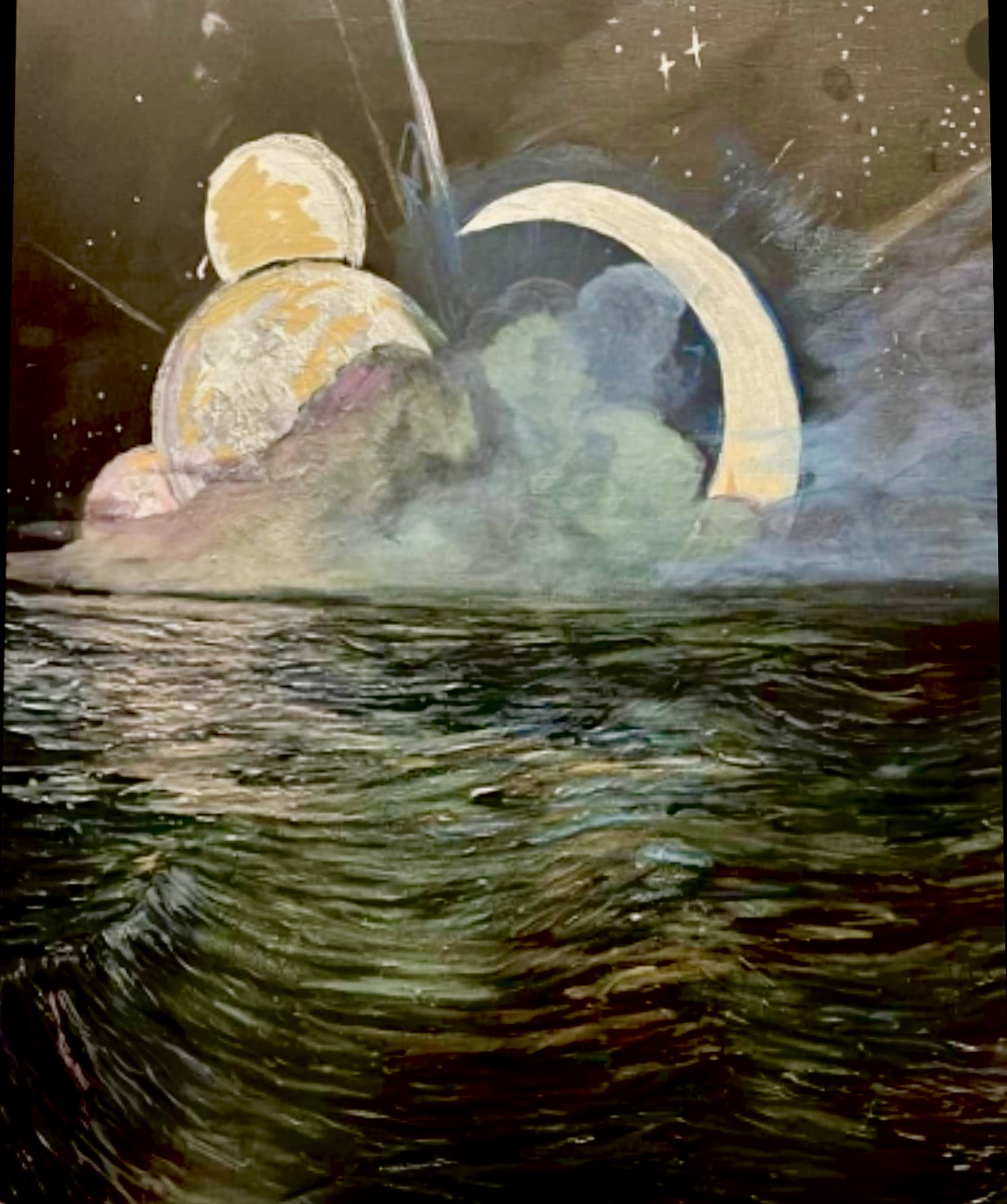 Twin Moons — Painting