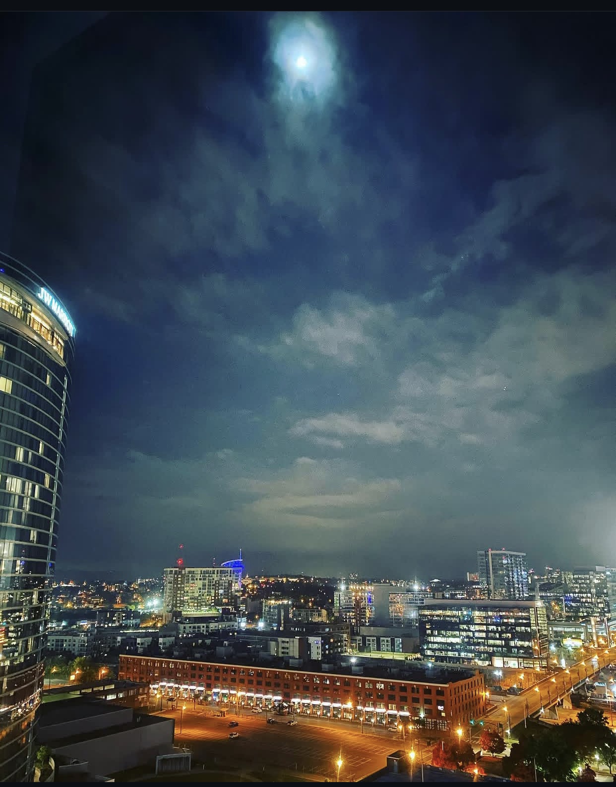 Moon Over Downtown — Nashville, Tennessee